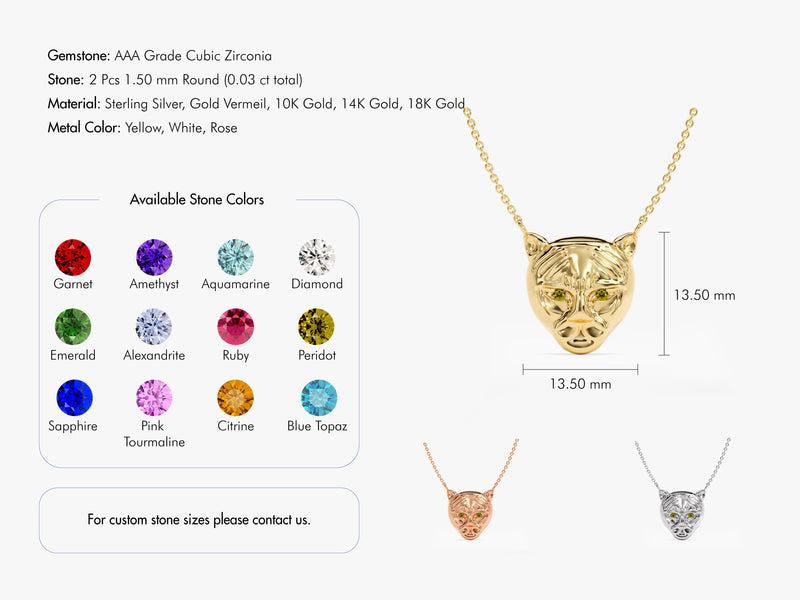 Tiger Birthstone Necklace