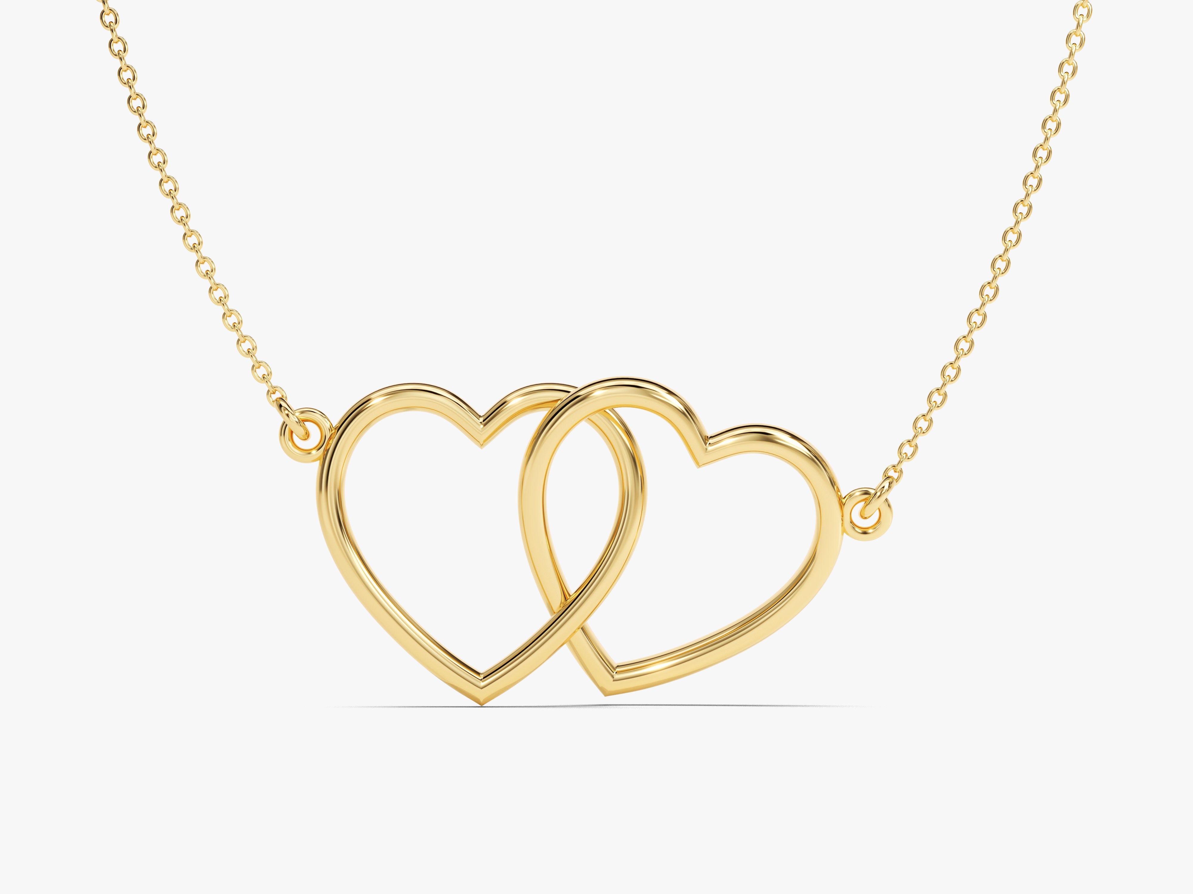 Gold interlocking hearts necklace for jewelry lovers