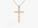 Prong Set Cross Necklace