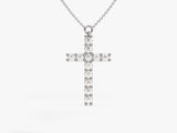 Prong Set Cross Necklace