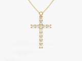 Prong Set Cross Necklace