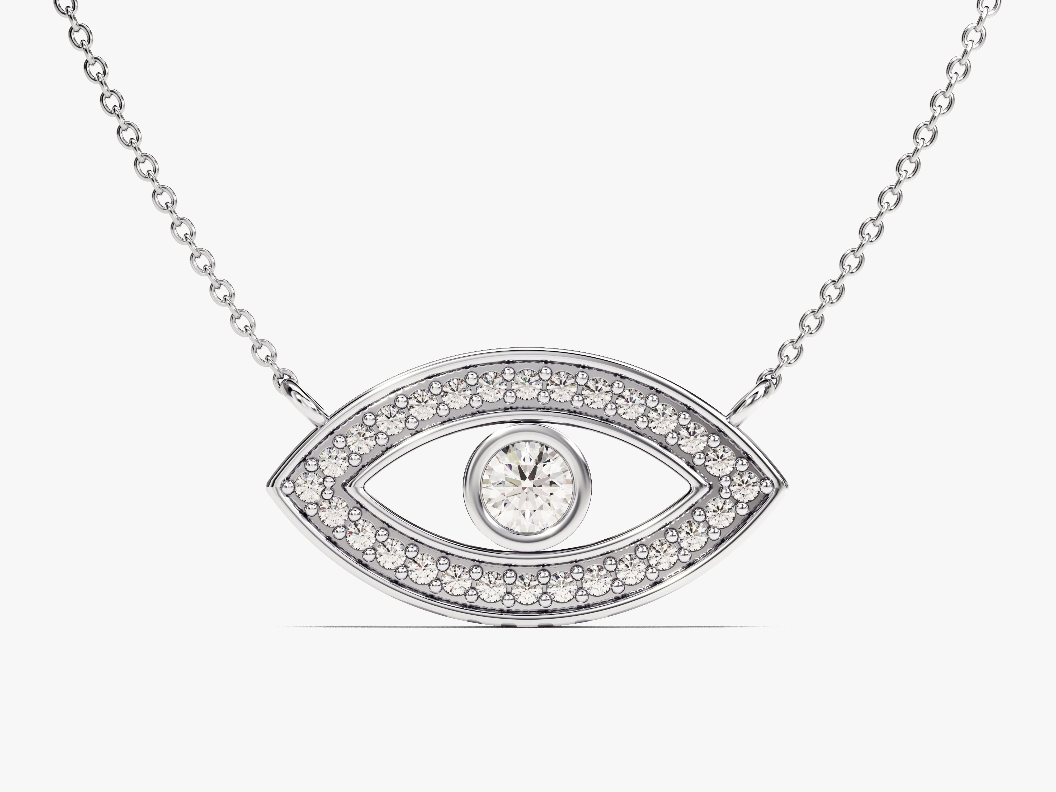 Diamond evil eye necklace from jewelry company