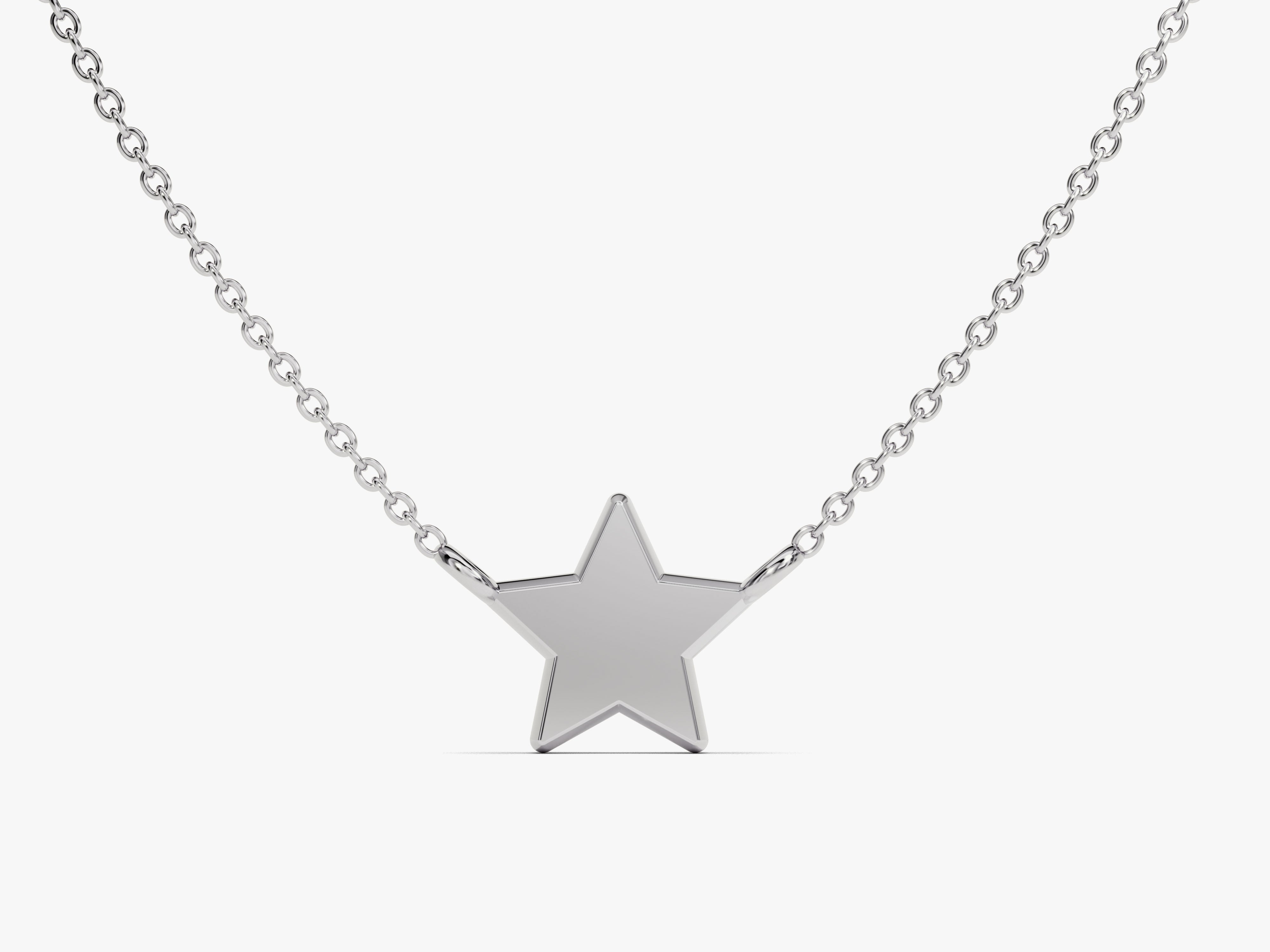 Silver star pendant necklace for jewelry lovers