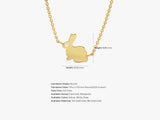 Rabbit Pendant Necklace in 14k Solid Gold