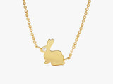 Rabbit Pendant Necklace in 14k Solid Gold