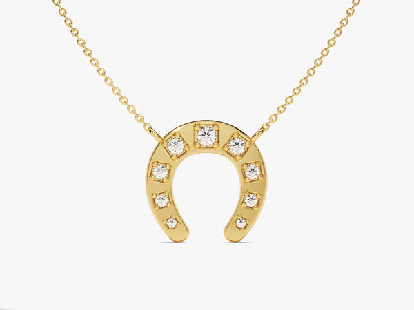 Horseshoe Necklace in 14k Solid Gold