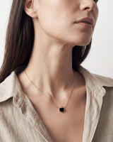 Black Enamel Apple Necklace