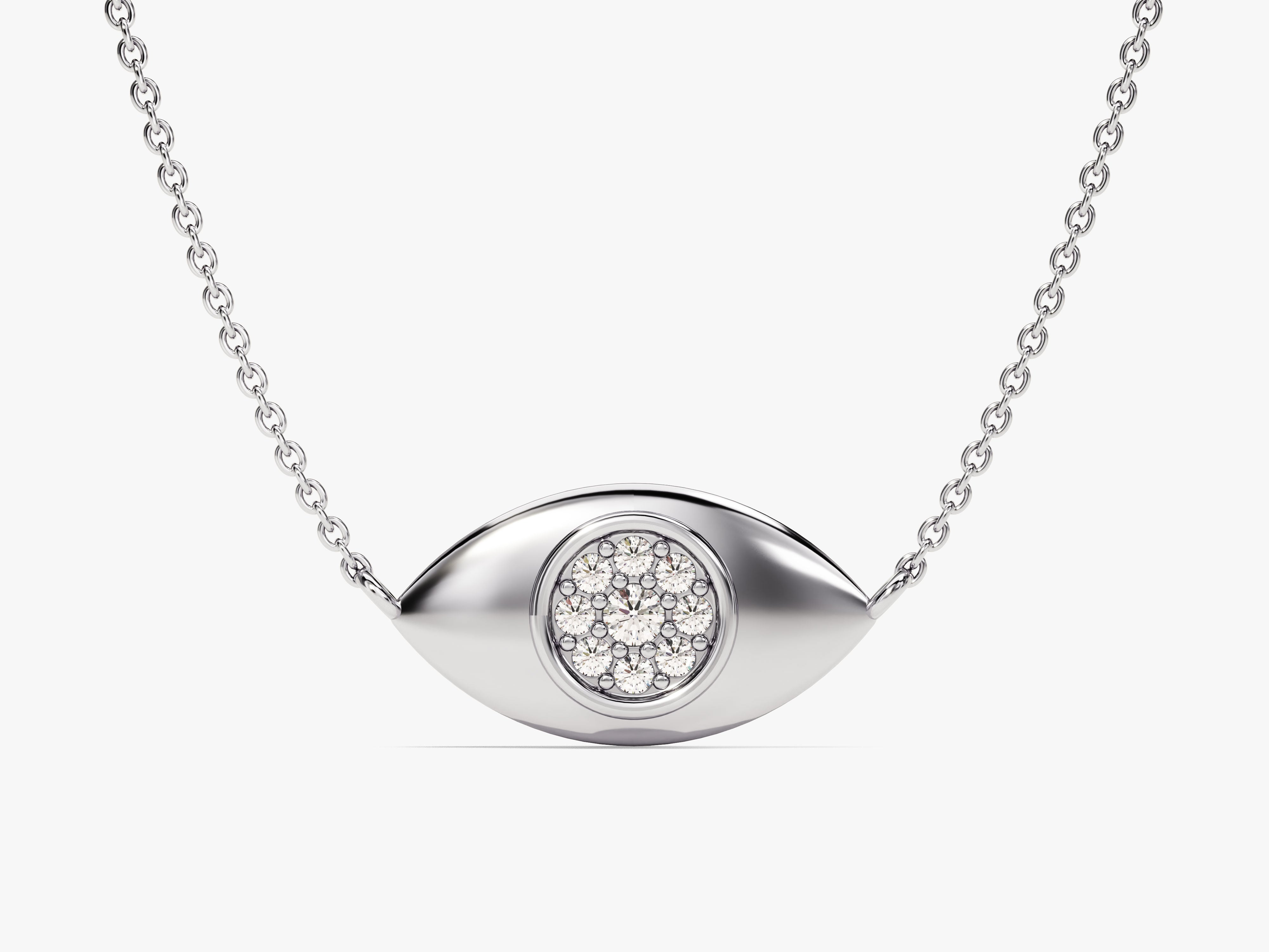 Diamond evil eye necklace from jewelry company