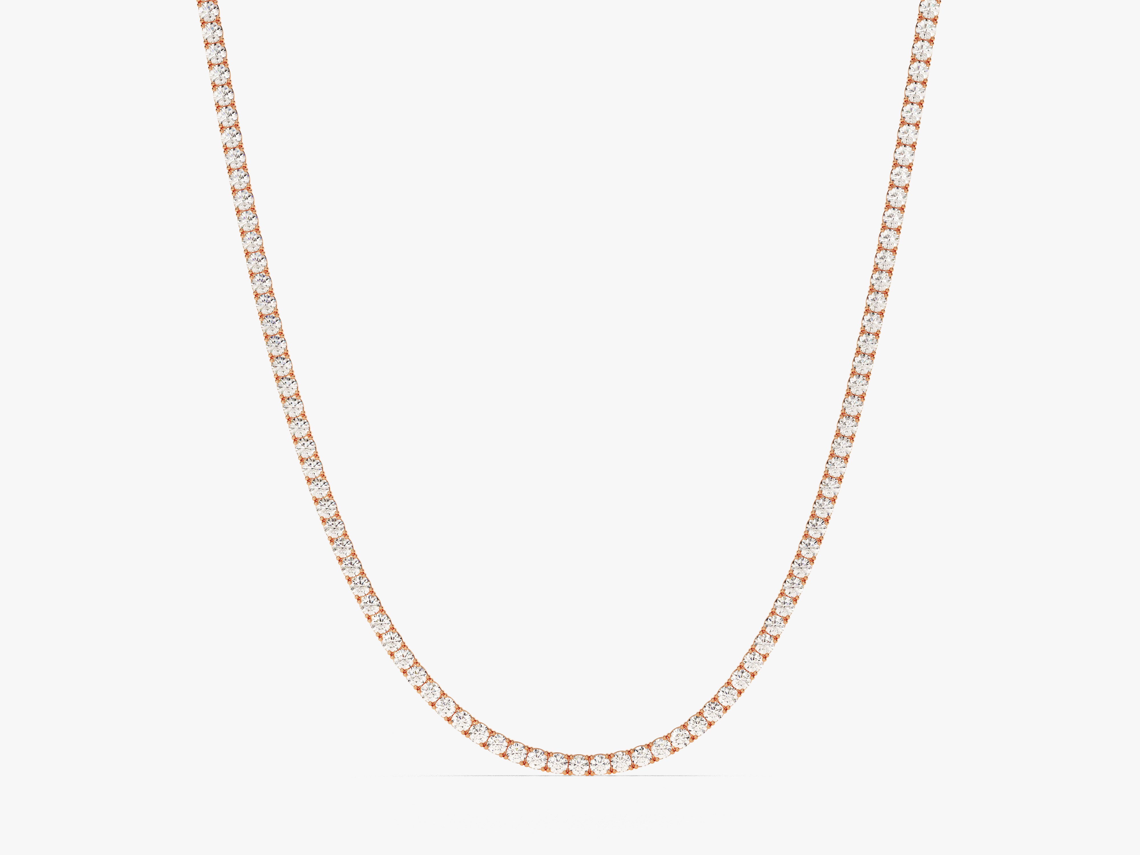 Rose gold diamond tennis necklace for jewelry lovers