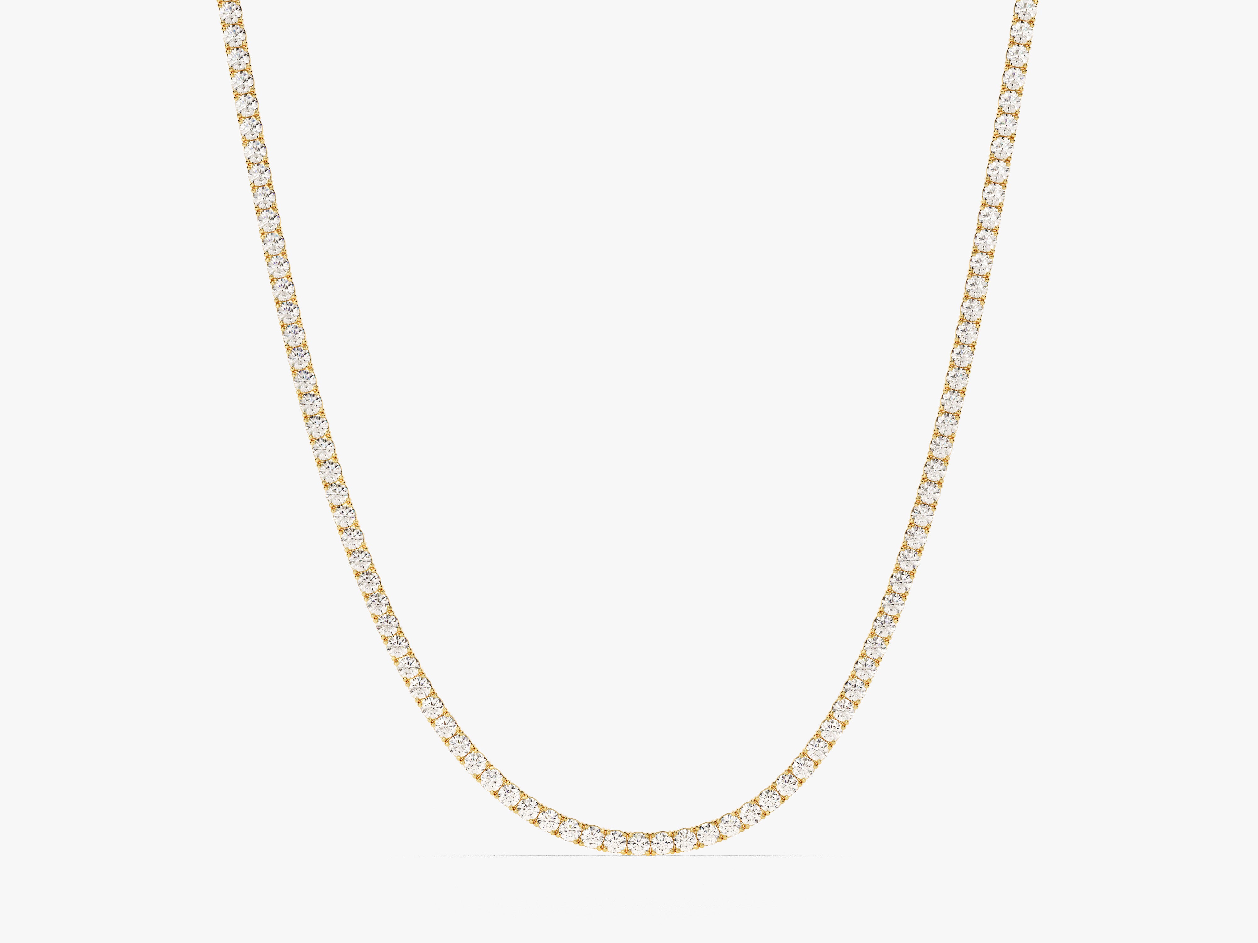 Gold diamond tennis necklace from jewelry company