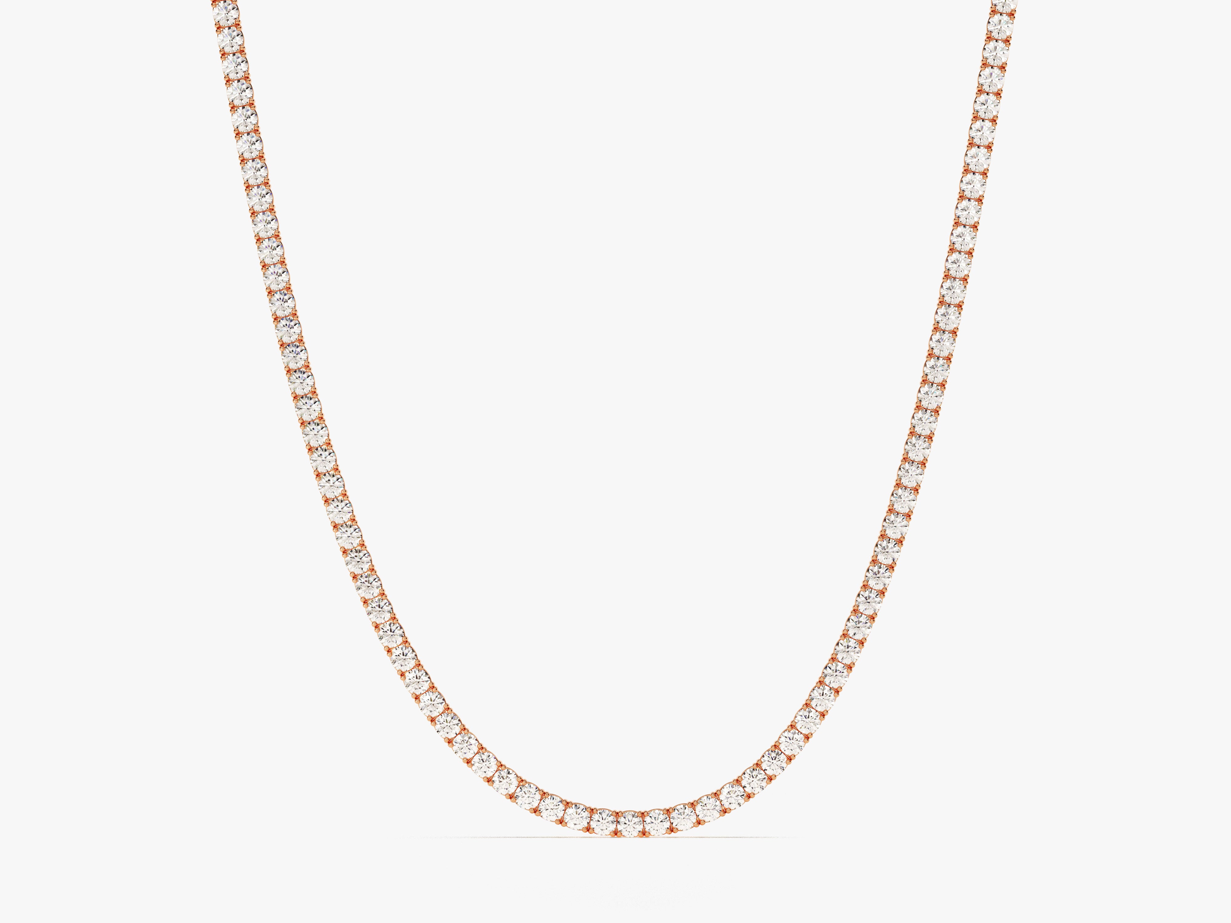 Rose gold diamond tennis necklace for jewelry lovers