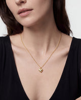 Heart Charm Necklace with Sparkle