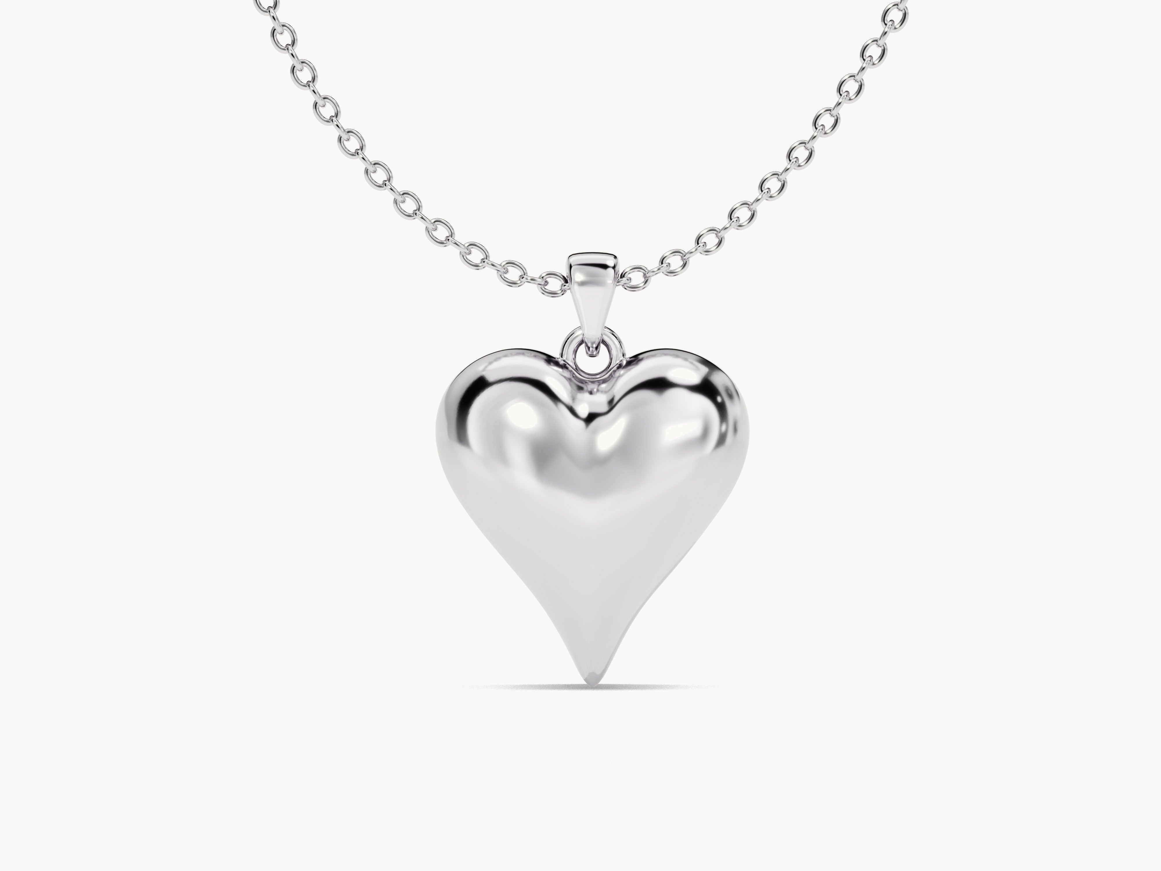 Silver heart pendant necklace jewelry