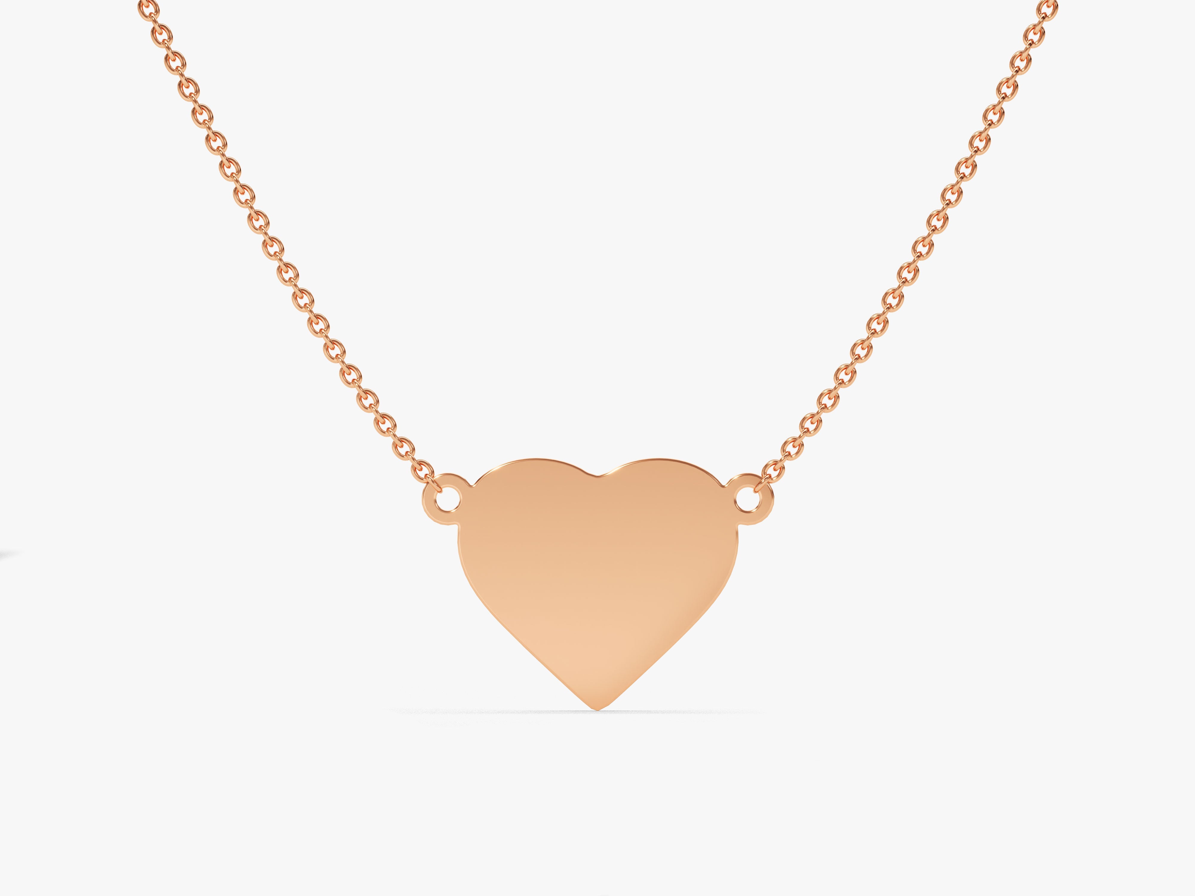 Rose gold heart necklace jewelry for women