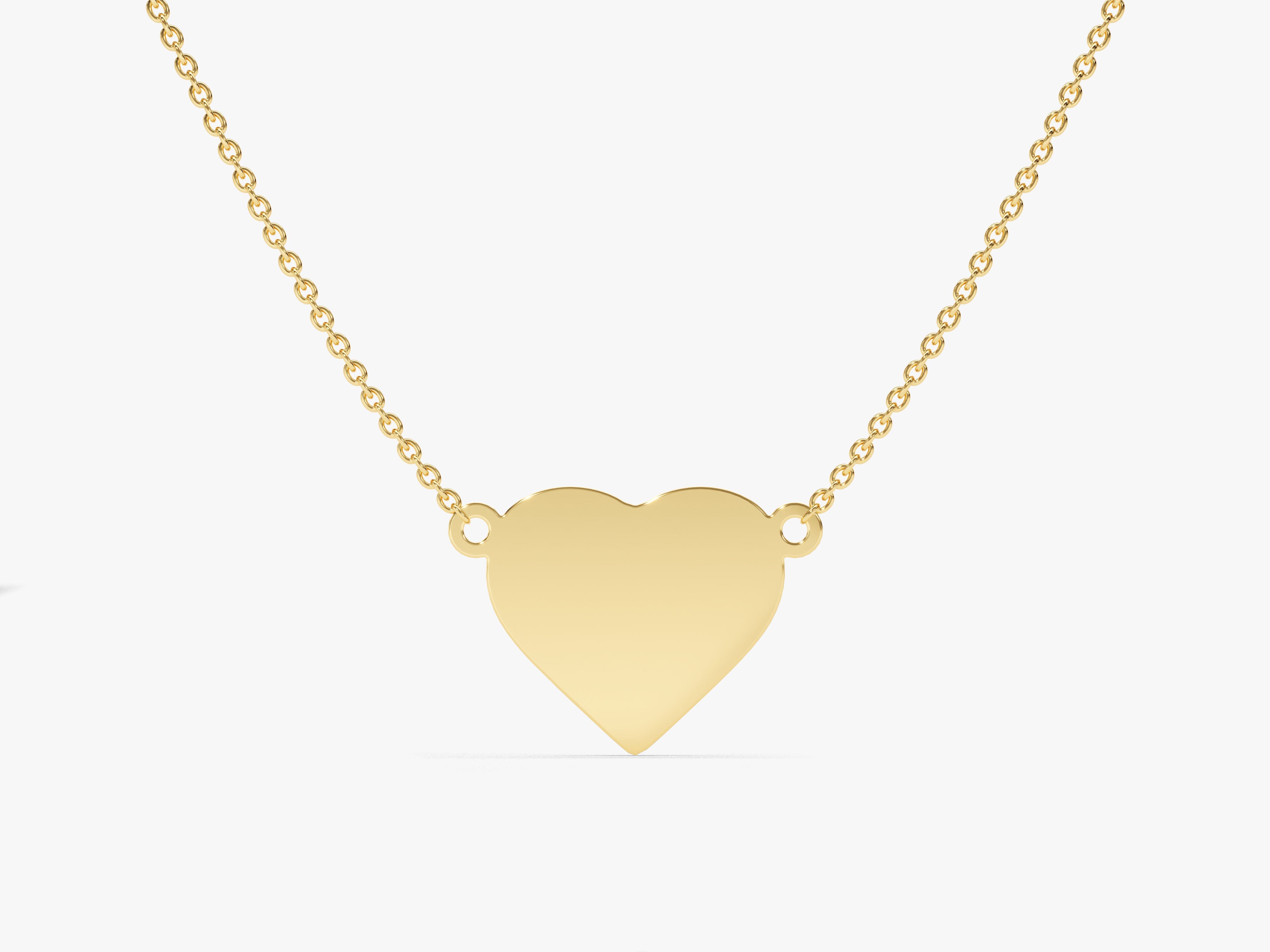 Gold heart necklace jewelry for women
