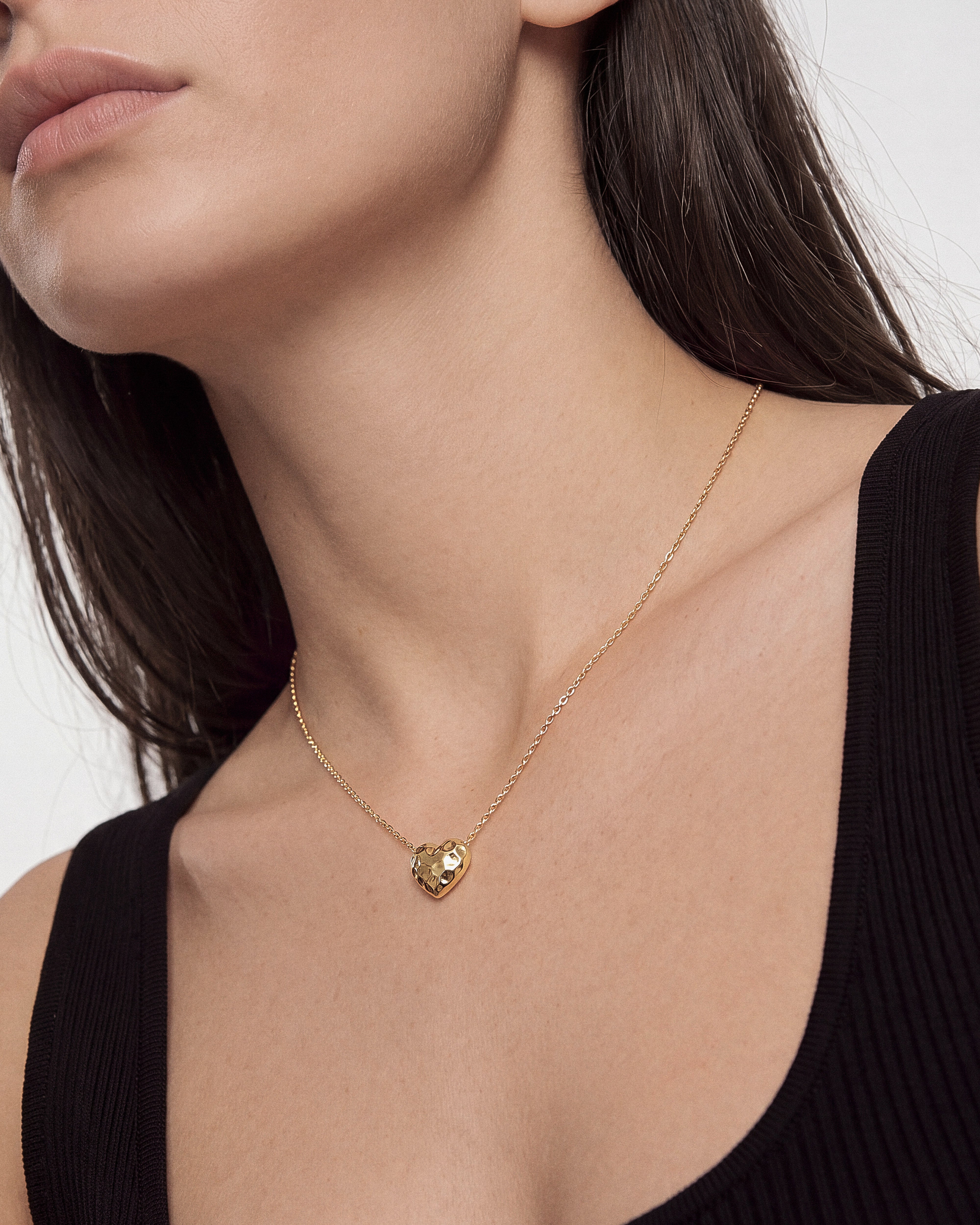 Hammered Heart Necklace