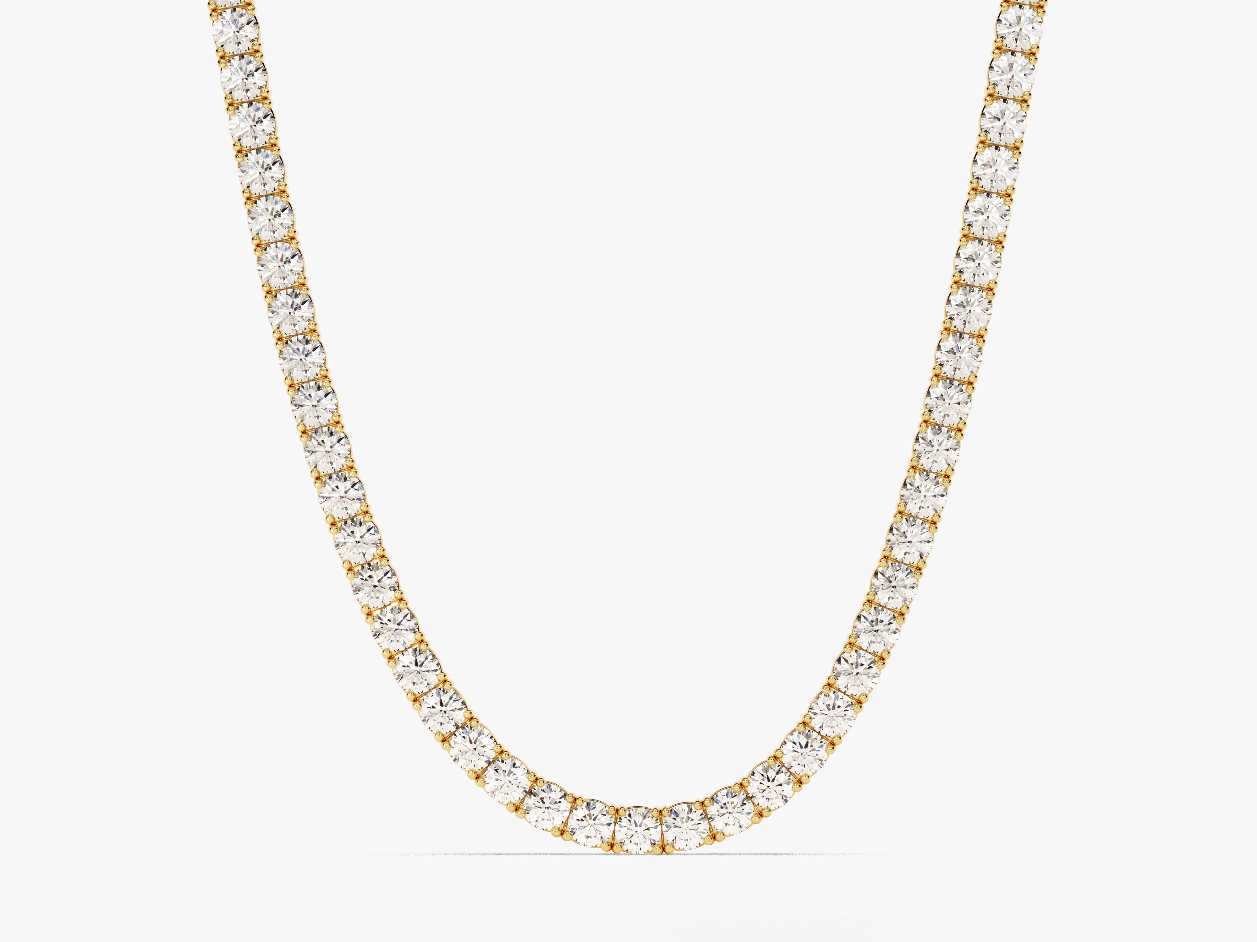 Gold diamond tennis necklace from jewelry company