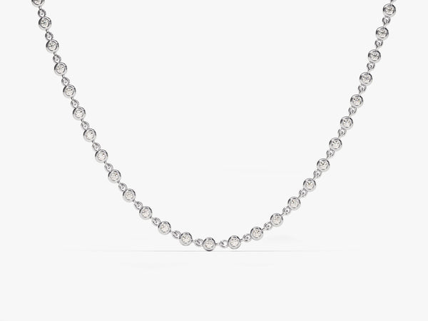 1.70 mm Bezel Diamond Tennis Necklace