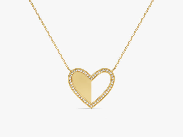 Heart Necklace in 14k Solid Gold