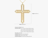 Cross Name Necklace in 14k Solid Gold