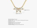 Marquise Diamond Crown Necklace in 14k Solid Gold