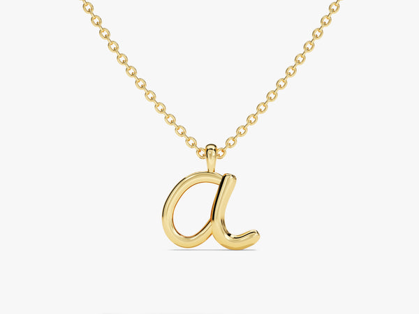 Mini Letter Necklace in 14k Solid Gold