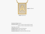 Pave Diamond Letter Necklace in 14k Solid Gold