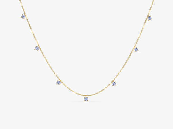Drop Birthstone Necklace in 14k Solid Gold