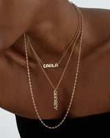 Vertical Bubble Name Necklace