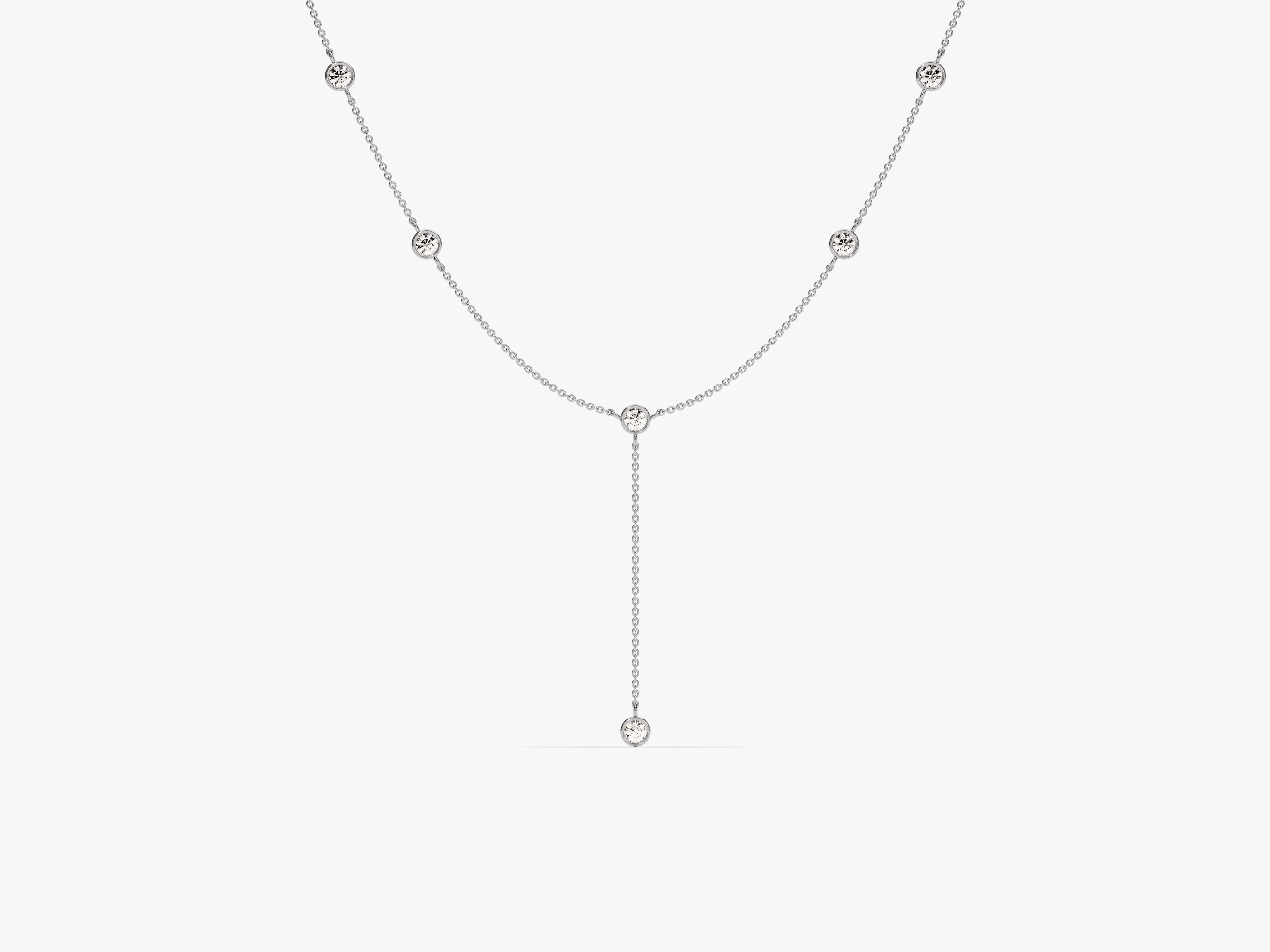 Diamond lariat necklace by jewelry firm
