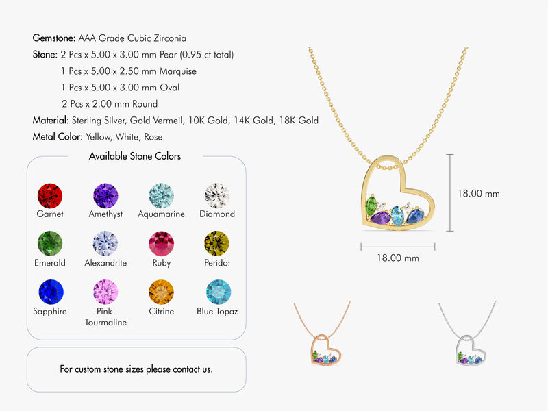 Cluster Birthstone Necklace