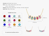 Halo Family Birthstone Necklace