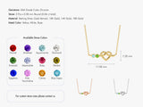 Infinity Heart Birthstone Necklace