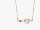 Infinity Heart Birthstone Necklace
