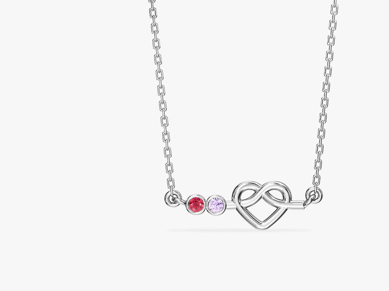 Infinity Heart Birthstone Necklace