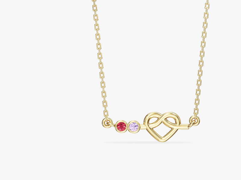 Infinity Heart Birthstone Necklace