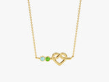 Infinity Heart Birthstone Necklace