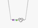 Infinity Heart Birthstone Necklace