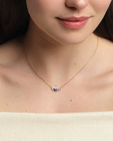 Marquise Crown Birthstone Necklace