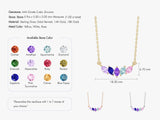 Marquise Crown Birthstone Necklace