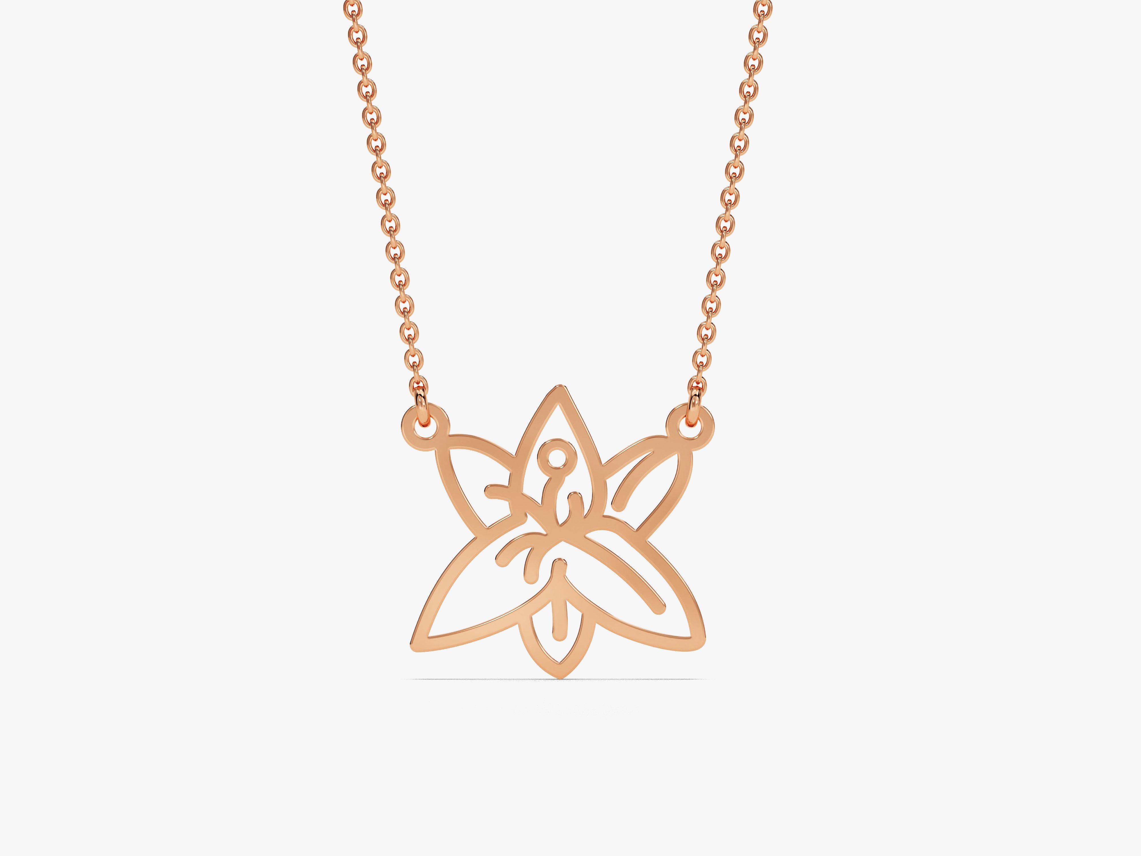 Plain Birthflower Necklace