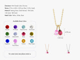 Pear Family Birthstone Necklace
