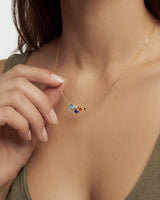 Star Birthstone Cluster Necklace