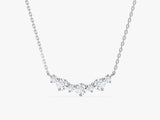 Diamond Birthstone Trio Prong Necklace in 14k Solid Gold