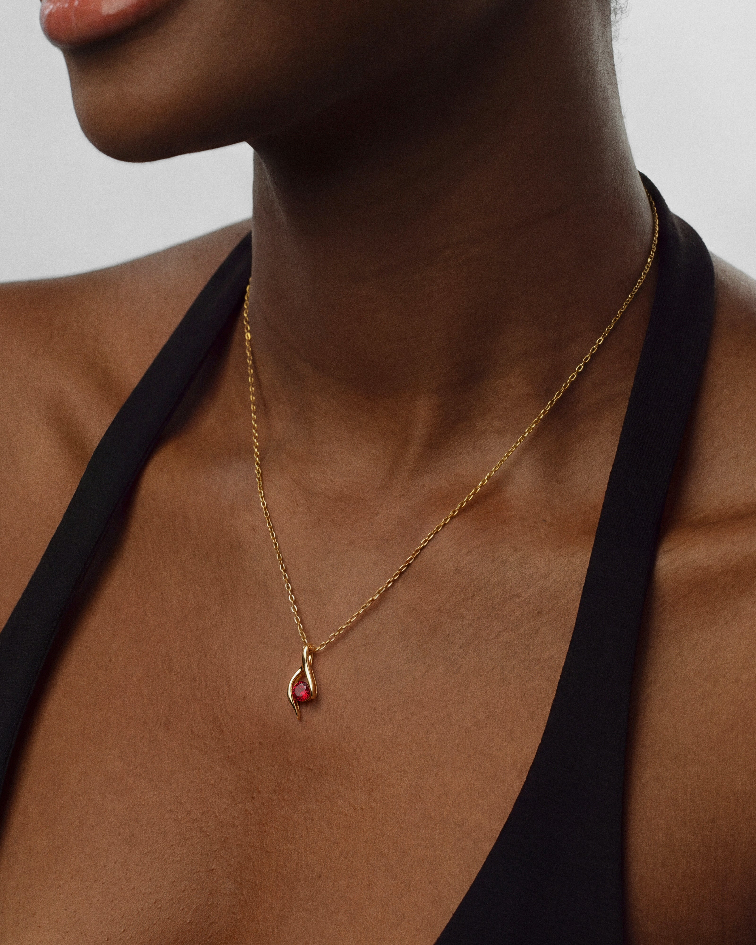 Single Stone Birthstone Pendant Necklace