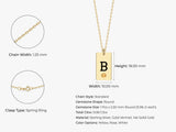 Initial Letter Tag Birthstone Necklace