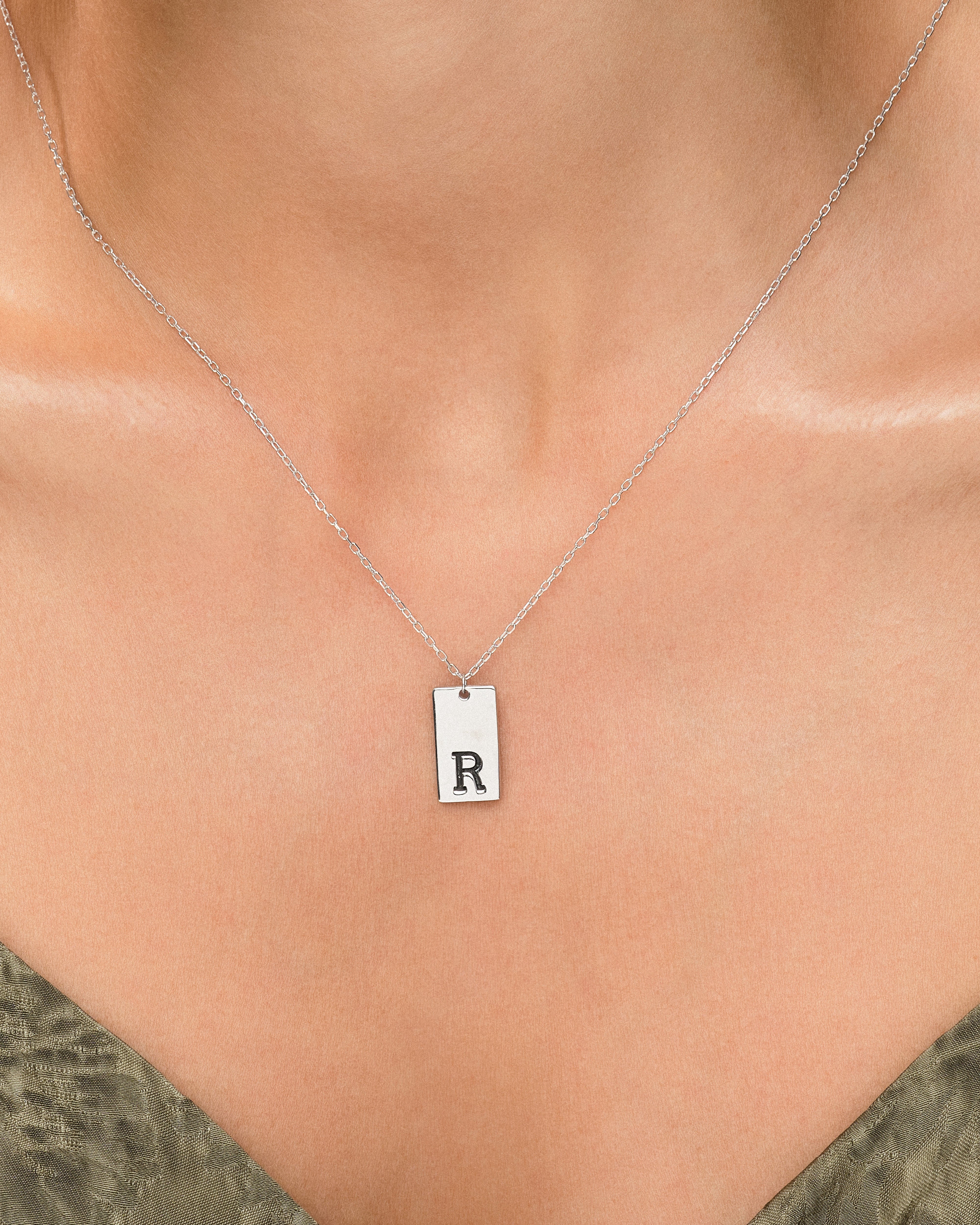 Initial Tag Necklace