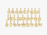 Bubble Initial Necklace