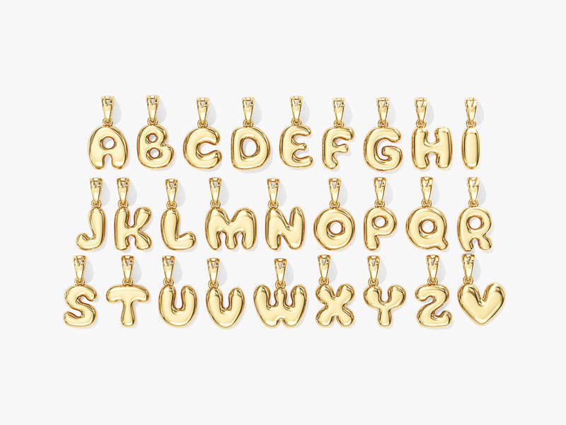 Bubble Initial Necklace