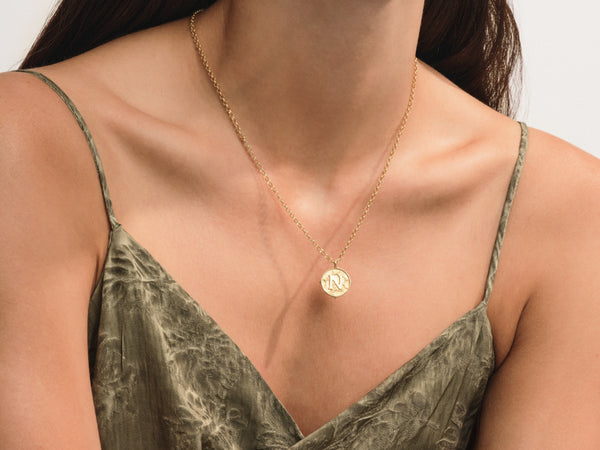 Initial Sand Necklace